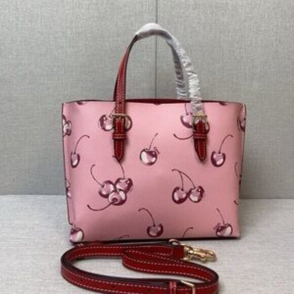 Coach Mollie Tote Bag 25 With Cherry Print - Picture 5 of 7